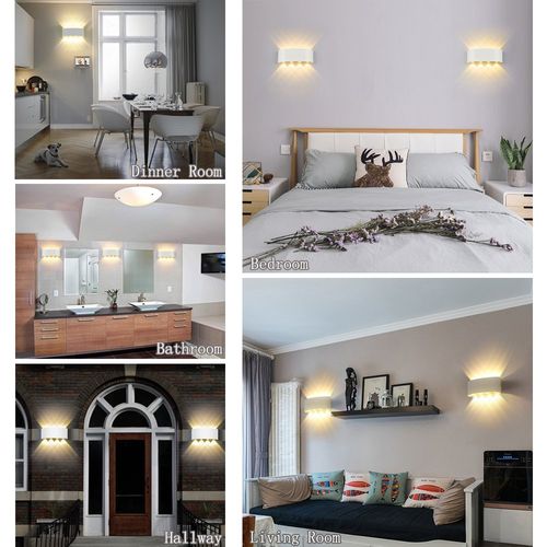 Applique Murale Moderne 8w Blanc Lampe Murale LED D'intérieur En Aluminium, Blanc Chaud