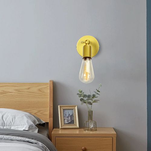 Applique Murale Rétro Lampe Murale Vintage Applique Murale Simple Créative Or