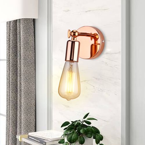 Applique Murale Rétro Lampe Murale Vintage Applique Murale Simple Créative Or Rose