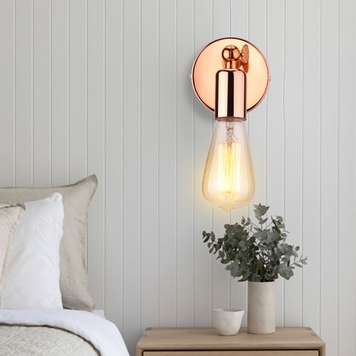 Applique Murale Rétro Lampe Murale Vintage Applique Murale Simple Créative Or Rose