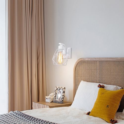 Applique Murale D'intérieur Rétro Lampe Murale En Métal Applique Murale Rétro Moderne Blanc