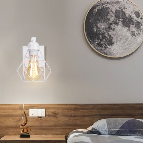 Applique Murale D'intérieur Rétro Lampe Murale En Métal Applique Murale Rétro Moderne Blanc