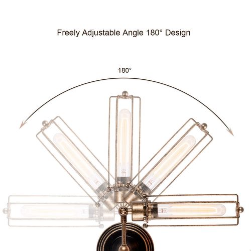 Applique Rétro En Métal Lampe Murale Vintage Applique Murale Rustique Réglable