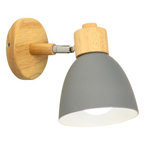 Applique Murale Moderne Applique Murale Nordique En Bois, Lampe Murale Rétro Vintage Gris