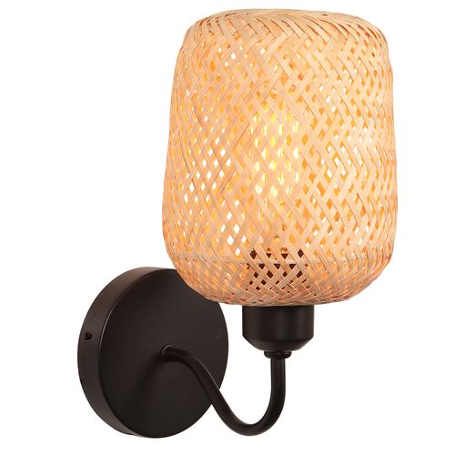 Applique Murale Intérieure Lampe Murale Bambou Rétro E27 Luminaire Applique Vintage