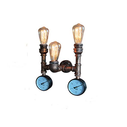 Applique Murale Pour Conduite D'eau Applique Créative Rétro Industrielle 3 Lampes