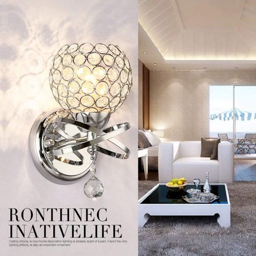 Applique Murale En Cristal Moderne Lampe Murale D'intérieur Applique Murale Nordique Argent