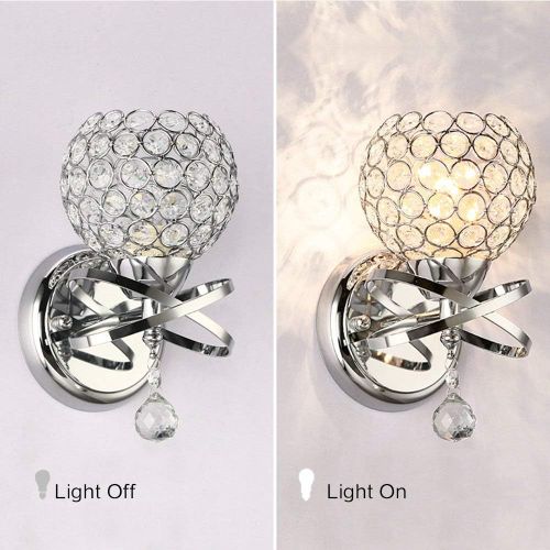 Applique Murale En Cristal Moderne Lampe Murale D'intérieur Applique Murale Nordique Argent
