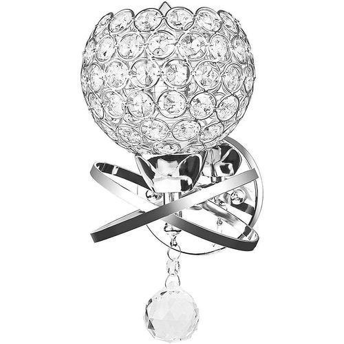 Applique Murale En Cristal Moderne Lampe Murale D'intérieur Applique Murale Nordique Argent