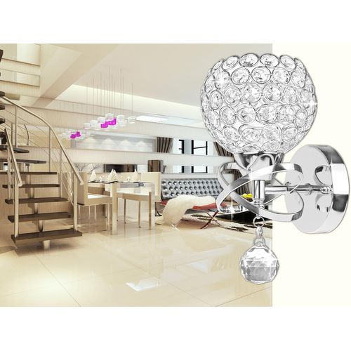 2pcs Applique Murale En Cristal Moderne Lampe Murale D'intérieur Applique Murale Nordique Argent