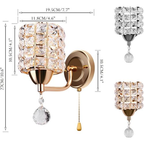 Applique Murale D'intérieur Moderne Lampe Murale En Cristal Applique Murale Créative Argent