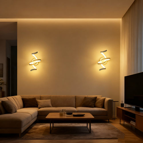 Applique Murale Moderne En Acrylique Blanc Lampe Murale LED Applique Murale D'intérieur Blanc Chaud