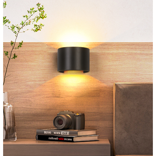 Applique Murale LED 12w Noir D'intérieur Applique Murale Aluminium Moderne Blanc Chaud