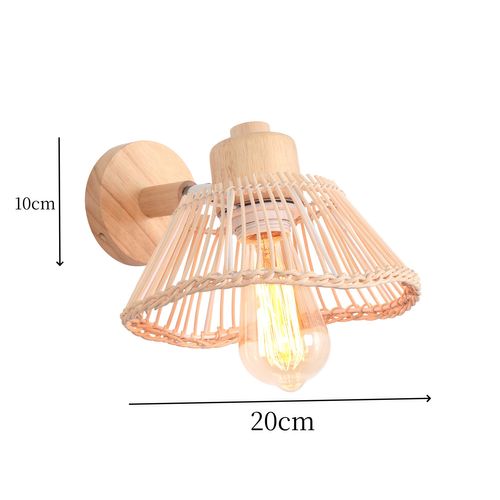 Lampe Murale Bambou Applique Murale Intérieure Rétro Luminaire Applique Vintage E27