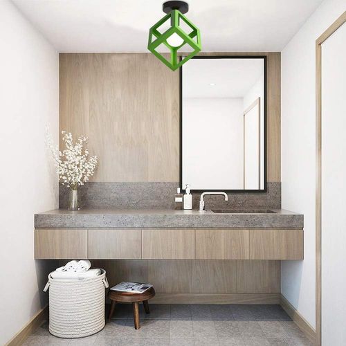 Lampe De Plafond En Forme De Cube Luminaire Plafonnier Moderne Plafonnier Rétro Vintage Vert