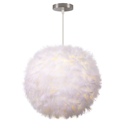 30cm Lampe à Suspension Nordique Suspension Luminaire En Plumes Lustre D'intérieur Moderne