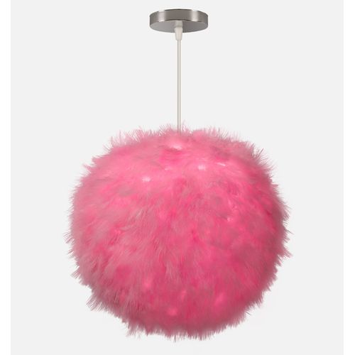 30cm Lampe à Suspension Nordique Suspension Luminaire En Plumes Lustre D'intérieur Moderne Rose