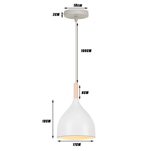 Plafonnier Moderne Suspension Luminaire Rétro Lustre Métal Blanc Suspension Lustre D'intérieur