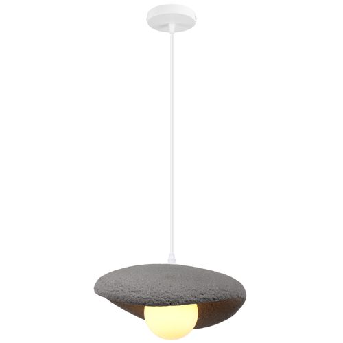 20cm Suspension Lustre Moderne Lustre Créatif D'intérieur Plafonnier Rétro E27 Gris