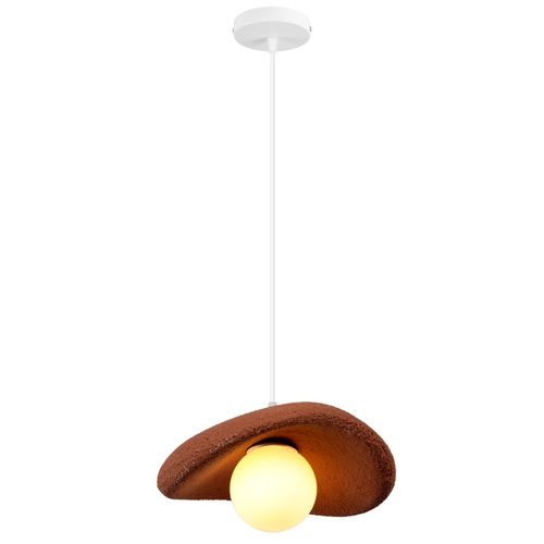 20cm Suspension Lustre Moderne Lustre Créatif D'intérieur Plafonnier Rétro E27 Orange