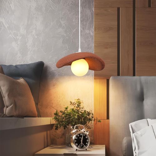 2pcs 20cm Suspension Lustre Moderne Lustre Créatif D'intérieur Plafonnier Rétro E27 Orange