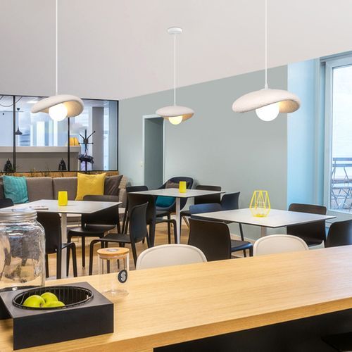 30cm Suspension Lustre Moderne Lustre Créatif D'intérieur Plafonnier Rétro E27 Blanc