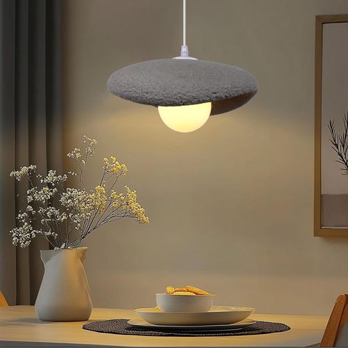 30cm Suspension Lustre Moderne Lustre Créatif D'intérieur Plafonnier Rétro E27 Gris