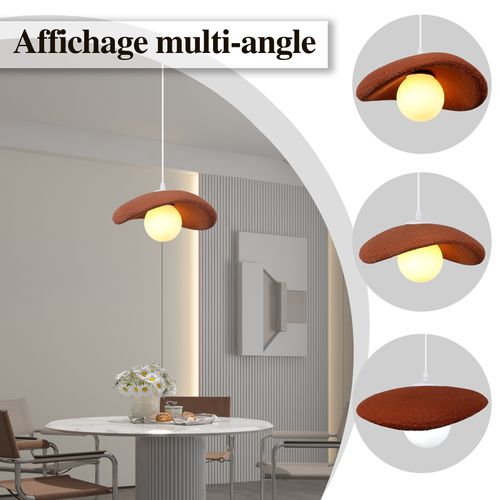 30cm Suspension Lustre Moderne Lustre Créatif D'intérieur Plafonnier Rétro E27 Orange