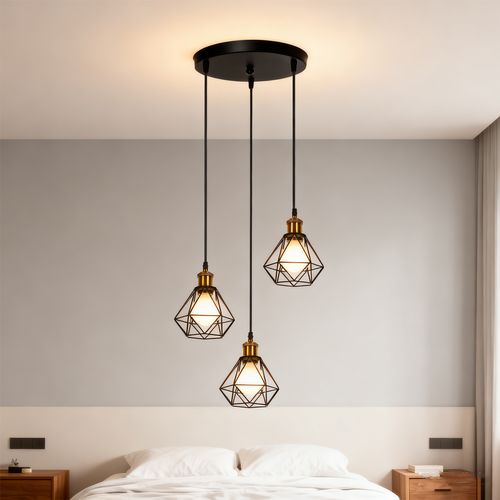 Suspension de plafond de forme réglable de concepteur bricolage combiné en métal chambre salon