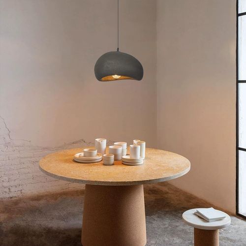 30cm Lustre Personnalisé D'intérieur Plafonnier Rétro E27 Suspension Lustre Moderne Noir