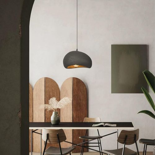 30cm Lustre Personnalisé D'intérieur Plafonnier Rétro E27 Suspension Lustre Moderne Noir