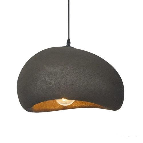 30cm Lustre Personnalisé D'intérieur Plafonnier Rétro E27 Suspension Lustre Moderne Noir