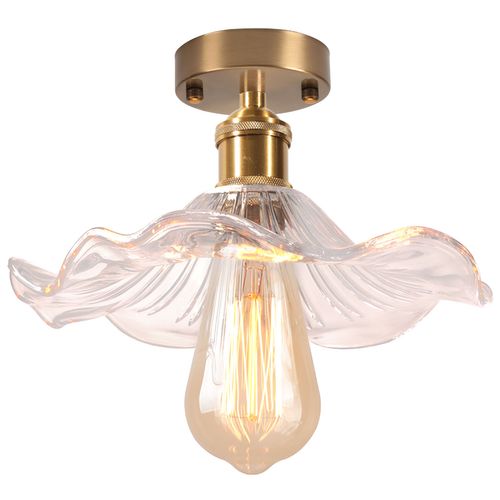 Plafonnier En Verre Lampe De Plafond En Cristal Plafonnier Rétro Lustre Moderne E27