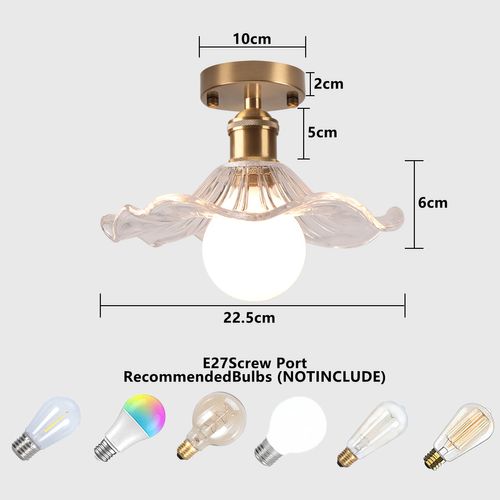 Plafonnier En Verre Lampe De Plafond En Cristal Plafonnier Rétro Lustre Moderne E27