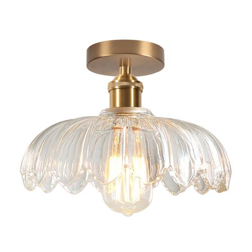 Plafonnier En Verre Lampe De Plafond En Cristal Plafonnier Rétro Vintage Lustre Moderne