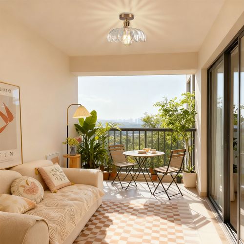 2pcs Plafonnier En Verre Lampe De Plafond En Cristal Plafonnier Rétro Vintage Lustre Moderne