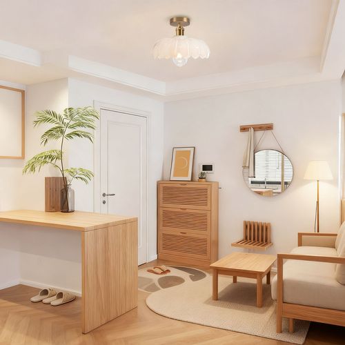 Plafonnier En Verre Lampe De Plafond En Cristal Plafonnier Rétro Vintage Lustre Moderne Blanc