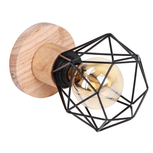 2 Pack Plafonnier Industriel Interieur Lampe De Plafond Rétro E27 Pour Salon Chambre Noir