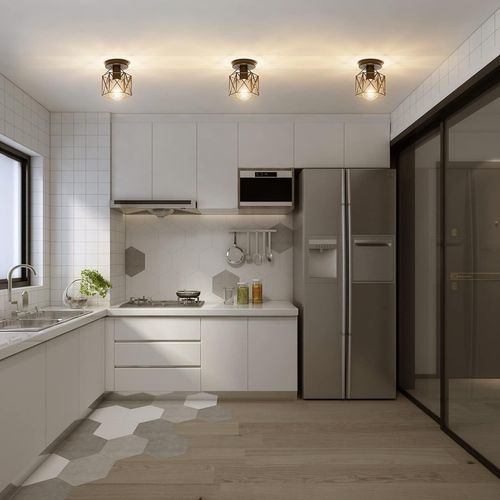 6x Plafonnier Industriel Vintage Lampe De Plafond E27 Noir