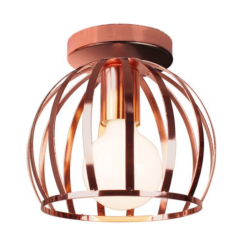 Plafonnier Moderne Cage 20cm Lampe De Plafond Métal Pour Chambre Salle Rose