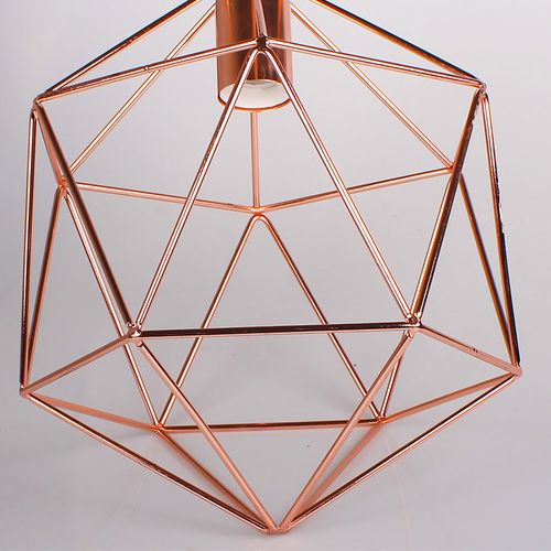 2x Plafonnier Industriel Cage Lampe De Plafond Abat-jour Métal Pour Couloir Chambre Salon Rose