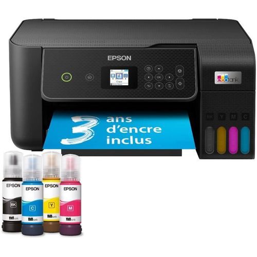 Imprimante Multifonction A4 - Ecotank Et-2870 - Wi-fi - Réservoirs D'encre - 3 Ans D'encre Inclus