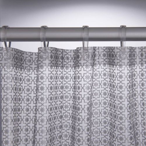 Rideau De Douche Hammam 180 Cm Argenté