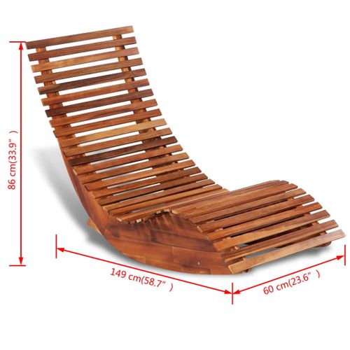 Chaise Longue Basculante Extérieure - 90x150 Cm - Marron Brun