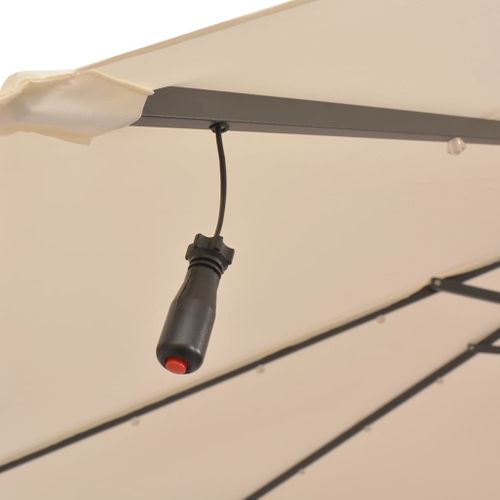 Parasol Déporté D. 300 Cm Avec Éclairage LED - 300 Cm - Sable