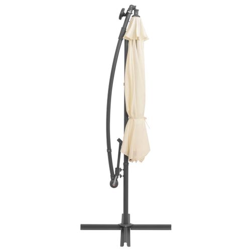 Parasol Déporté D. 300 Cm Avec Éclairage LED - 300 Cm - Sable