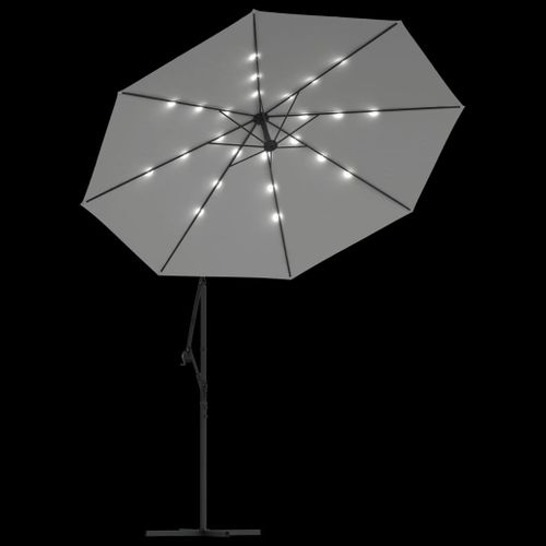 Parasol Déporté D. 300 Cm Avec Éclairage LED - 300 Cm - Sable