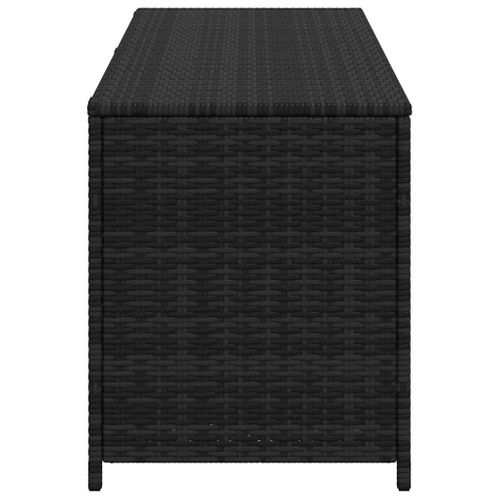 Vidaxl Boîte De Rangement De Jardin Noir 150x50x60 Cm Résine Tressée Rangement Terrasse Extérieur