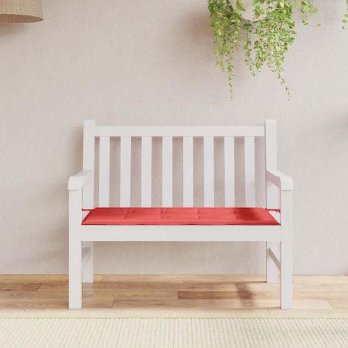 Coussin De Banc De Jardin Rouge 120x50x4 Cm Tissu Oxford