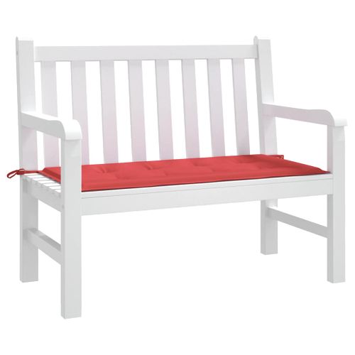 Coussin De Banc De Jardin Rouge 120x50x4 Cm Tissu Oxford